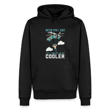 Père parachutiste parachutiste - Sweat à capuche Premium bio Homme - noir - Devant - Nico (187cm)