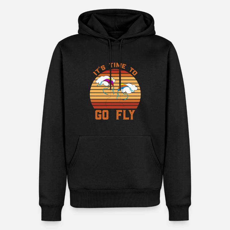 Drachenfliegen Drachen steigen Lenkdrachen - Männer Premium Bio Hoodie - Schwarz