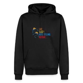 Deltaplane Kite Flying Stunt Kite - Sweat à capuche Premium bio Homme - noir - Devant - Nico (187cm)