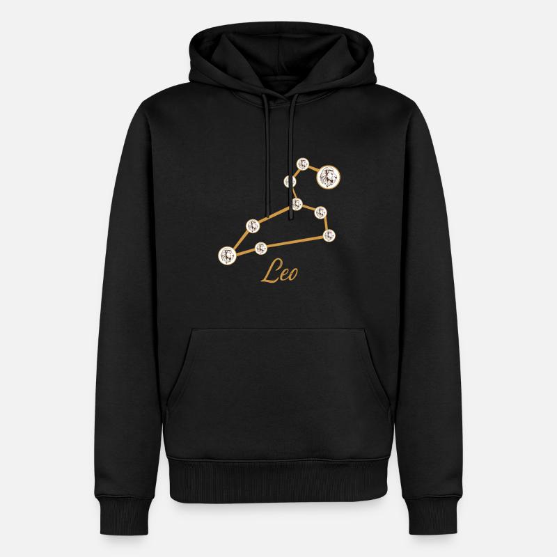 Sternzeichen Löwe - Männer Premium Bio Hoodie - Schwarz