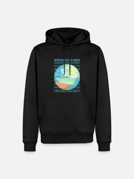 Dicton de plage - Sweat à capuche Premium bio Homme - noir