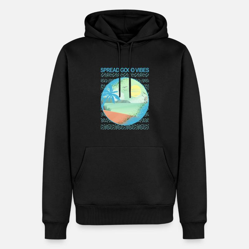 Dicton de plage - Sweat à capuche Premium bio Homme - noir