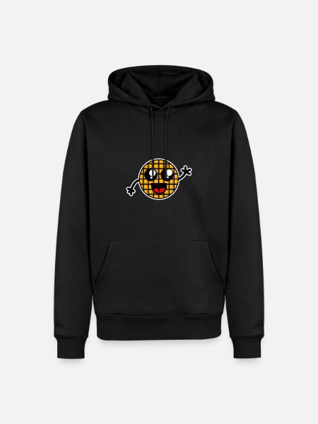 Gaufre / Conception de gaufres - Sweat à capuche Premium bio Homme - noir
