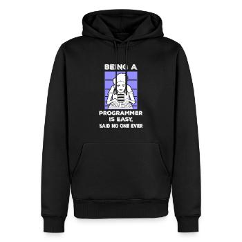 Programmierer Informatiker Freundin Geschenk Nerd - Männer Premium Bio Hoodie - Schwarz - Vorne - Nico (187cm)