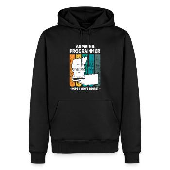 Programmeur - Sweat à capuche Premium bio Homme - noir - Devant - Nico (187cm)