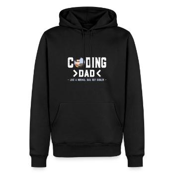 Funny Programmer Developer Code Humor Quote - Men’s Premium Organic Hoodie - black - Front - Nico (187cm)