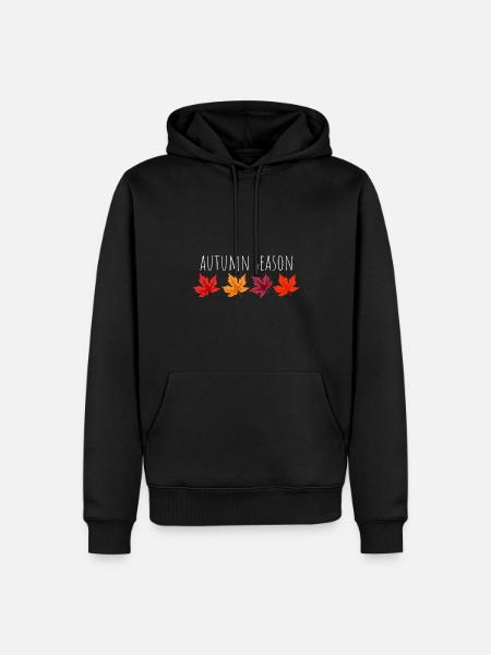 Saison des textes d’automne - Sweat à capuche Premium bio Homme - noir