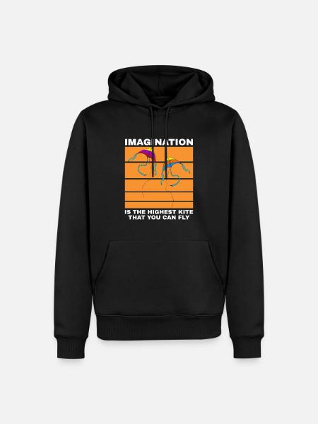 Drachenfliegen Drachensteigen Spruch Geschenk - Männer Premium Bio Hoodie - Schwarz