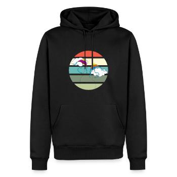 Cerf-volant Dicton cerf-volant Cadeau - Sweat à capuche Premium bio Homme - noir - Devant - Nico (187cm)