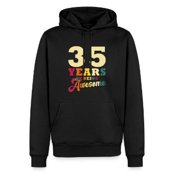 35 Jahre Awesome 35. Geburtstag - Männer Premium Bio Hoodie - Schwarz - Vorne - Nico (187cm)