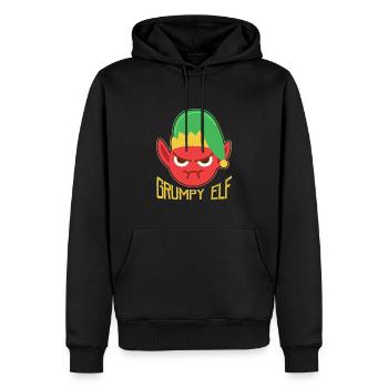 Elfe en colère - Sweat à capuche Premium bio Homme - noir - Devant - Nico (187cm)