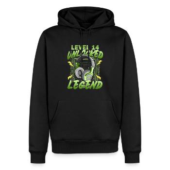 14th Birthday Gamer 14 Years - Men’s Premium Organic Hoodie - black - Front - Nico (187cm)