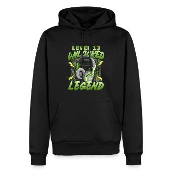 13. Geburtstag Gamer 13 Jahre - Männer Premium Bio Hoodie - Schwarz - Vorne - Nico (187cm)