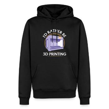 Je préfère l’impression 3D - Sweat à capuche Premium bio Homme - noir - Devant - Nico (187cm)