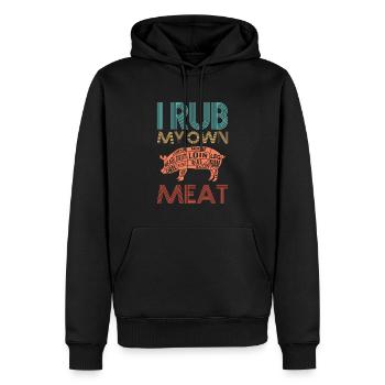 Ich Rubbe Mein Eigenes Fleisch BBQ Schweinefleisch - Männer Premium Bio Hoodie - Schwarz - Vorne - Nico (187cm)