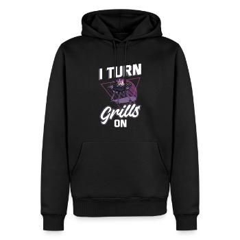 Ich Mache Grills An - Männer Premium Bio Hoodie - Schwarz - Vorne - Nico (187cm)
