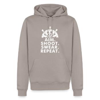 Dartspieler Routine Darts jeden Tag - Männer Premium Bio Hoodie - Taupe - Vorne - Nico (187cm)