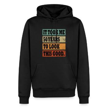 50. Geburtstag Gutaussehend 1974 Lustig 50 Jahre - Männer Premium Bio Hoodie - Schwarz - Vorne - Nico (187cm)