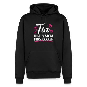 Tia Like A Mom Only Cooler - Tante aimante - Sweat à capuche Premium bio Homme - noir - Devant - Nico (187cm)