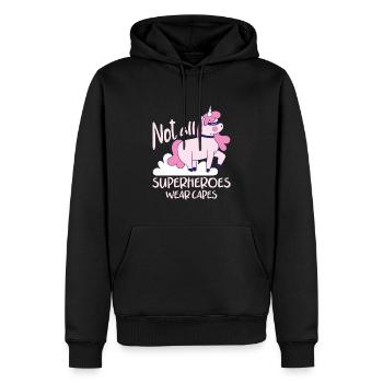 Licorne Super-héros Chemise Design Licorne Cadeau - Sweat à capuche Premium bio Homme - noir - Devant - Nico (187cm)