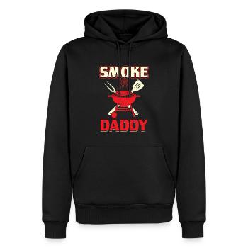 Smoke Daddy BBQ Meister am Grill - Männer Premium Bio Hoodie - Schwarz - Vorne - Nico (187cm)