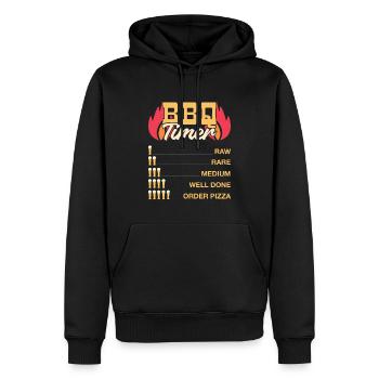 BBQ Timer Perfect for Grill Master Beer Lovers - Men’s Premium Organic Hoodie - black - Front - Nico (187cm)
