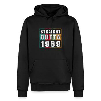 Straight Outta 1969 Geburtstag 1969 Geboren 1969 - Männer Premium Bio Hoodie - Schwarz - Vorne - Nico (187cm)