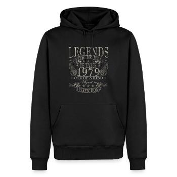 Dezember 1979 Jubiläum 1979 Legenden Dezember - Männer Premium Bio Hoodie - Schwarz - Vorne - Nico (187cm)