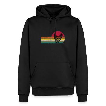 Hühner Huhn Hahn - Männer Premium Bio Hoodie - Schwarz - Vorne - Nico (187cm)