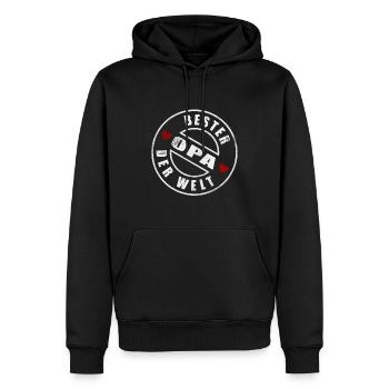 Der beste Opa der Welt - Männer Premium Bio Hoodie - Schwarz - Vorne - Nico (187cm)
