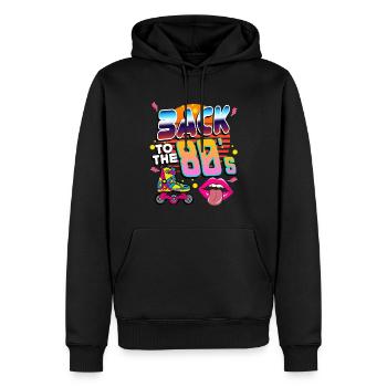 80er Jahrgang - Männer Premium Bio Hoodie - Schwarz - Vorne - Nico (187cm)
