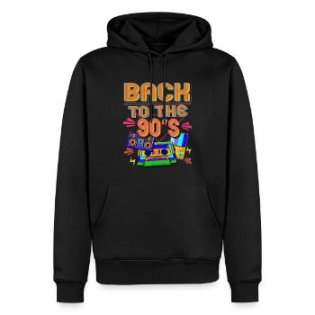 Années 90 Enfants Années 90 Tenue Années 90 Rétro Années 90 - Sweat à capuche Premium bio Homme - noir - Devant - Nico (187cm)