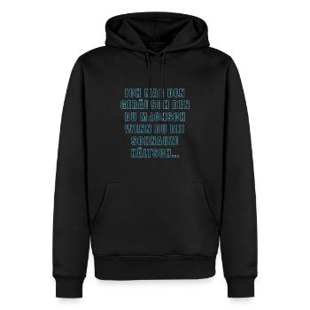 Schnauze Halts Maul - Männer Premium Bio Hoodie - Schwarz - Vorne - Nico (187cm)