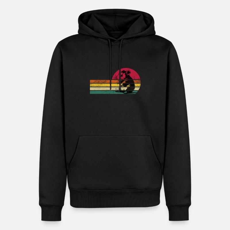 Conception de hamster - Sweat à capuche Premium bio Homme - noir