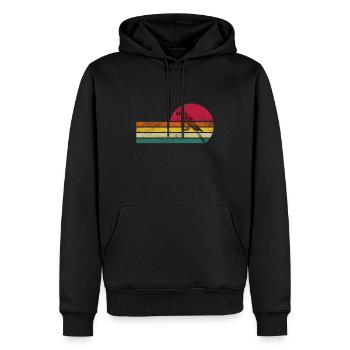 Oiseaux - Perruches - Animaux - Nature - Oiseaux - Sweat à capuche Premium bio Homme - noir - Devant - Nico (187cm)