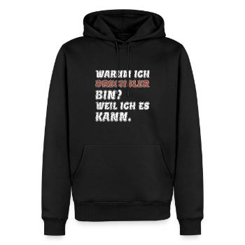 Drechsler Ausbildung Drechselmeister Drechslerei - Männer Premium Bio Hoodie - Schwarz - Vorne - Nico (187cm)