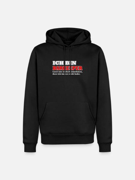 ich bin barkeeper - Männer Premium Bio Hoodie - Schwarz