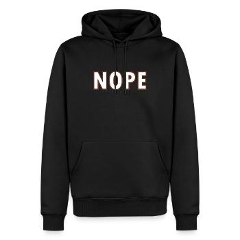 Non - Sweat à capuche Premium bio Homme - noir - Devant - Nico (187cm)