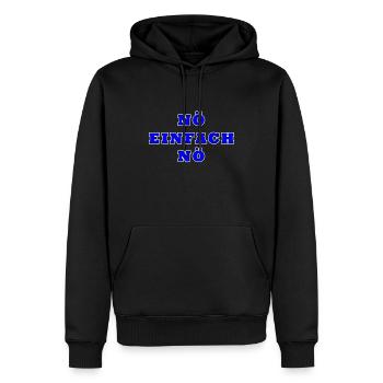 Nein Einfach nein - Männer Premium Bio Hoodie - Schwarz - Vorne - Nico (187cm)