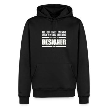 Spruch Job Beruf Designer - Männer Premium Bio Hoodie - Schwarz - Vorne - Nico (187cm)