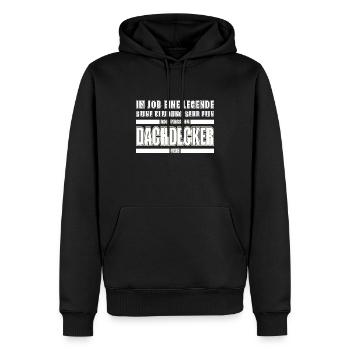 Dachdecker Dachspengler Legende Dachklempner - Männer Premium Bio Hoodie - Schwarz - Vorne - Nico (187cm)