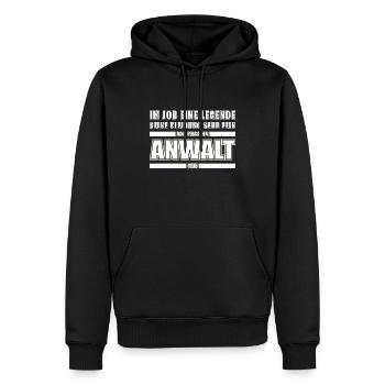 Jura Anwalt Beruf Spruch Geschenk - Männer Premium Bio Hoodie - Schwarz - Vorne - Nico (187cm)