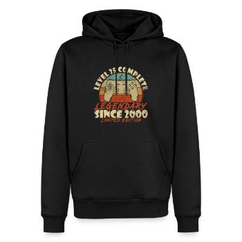 25th Birthday Level 25 Complete Gamer 25 Years - Men’s Premium Organic Hoodie - black - Front - Nico (187cm)