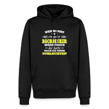Dachdecker Spruch Job Lustiges Dachdecker Geschenk - Männer Premium Bio Hoodie - Schwarz - Vorne - Nico (187cm)