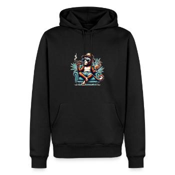 Affe Sonnenbrille Cool - Männer Premium Bio Hoodie - Schwarz - Vorne - Nico (187cm)