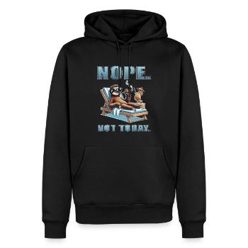 Nope Not Today Sloth Chill Relax - Men’s Premium Organic Hoodie - black - Front - Nico (187cm)