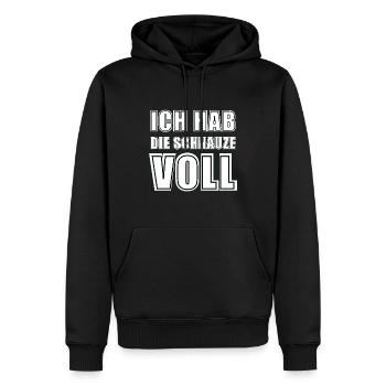 Ich Hab Die Schnauze Voll - Männer Premium Bio Hoodie - Schwarz - Vorne - Nico (187cm)