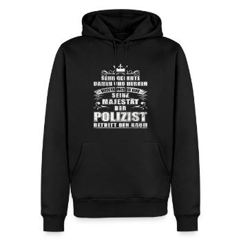 Polizei Polizist Polizisten Spruch - Männer Premium Bio Hoodie - Schwarz - Vorne - Nico (187cm)