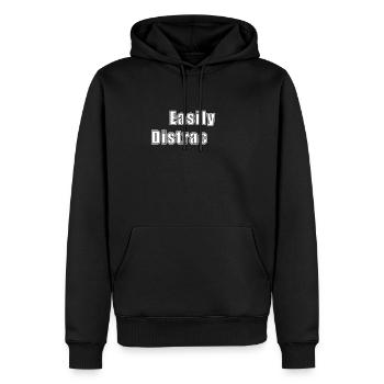 Vêtements TDAH TOC - Sweat à capuche Premium bio Homme - noir - Devant - Nico (187cm)