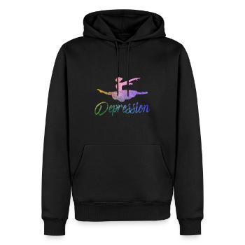 Danseuse de ballet vintage - Sweat à capuche Premium bio Homme - noir - Devant - Nico (187cm)